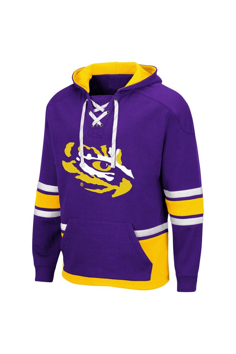 Men's Colosseum Purple LSU Tigers Lace Up 3.0 Pullover Hoodie, Alternate, color, Purple