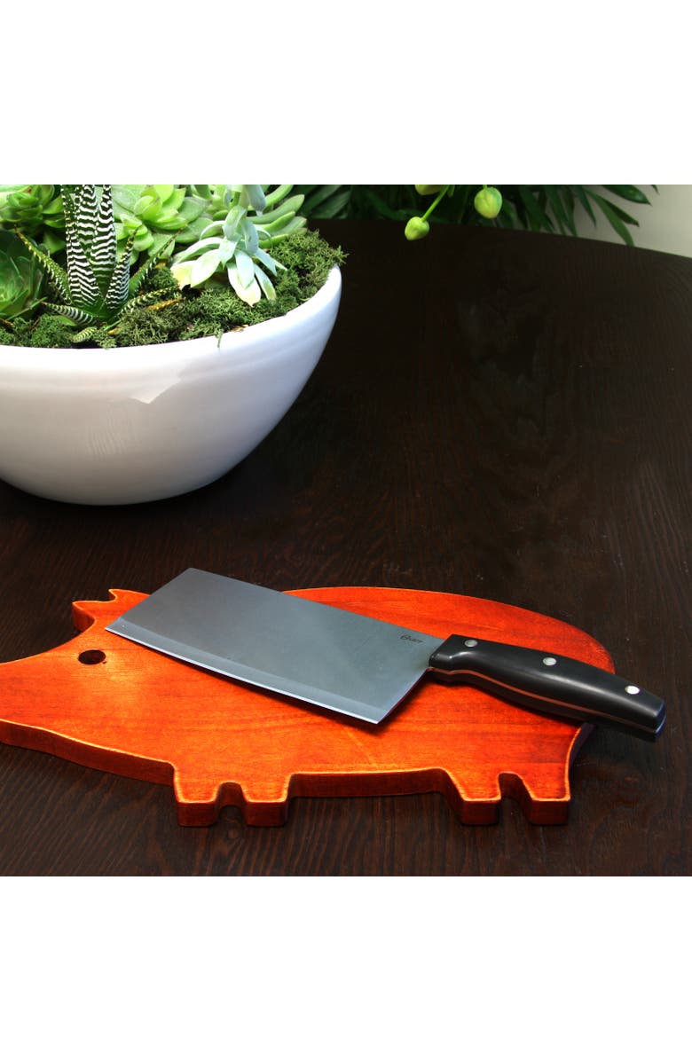 OSTER Granger 7 in. Fine Edge Stainless Steel Blade Cleaver, Alternate, color, Silver