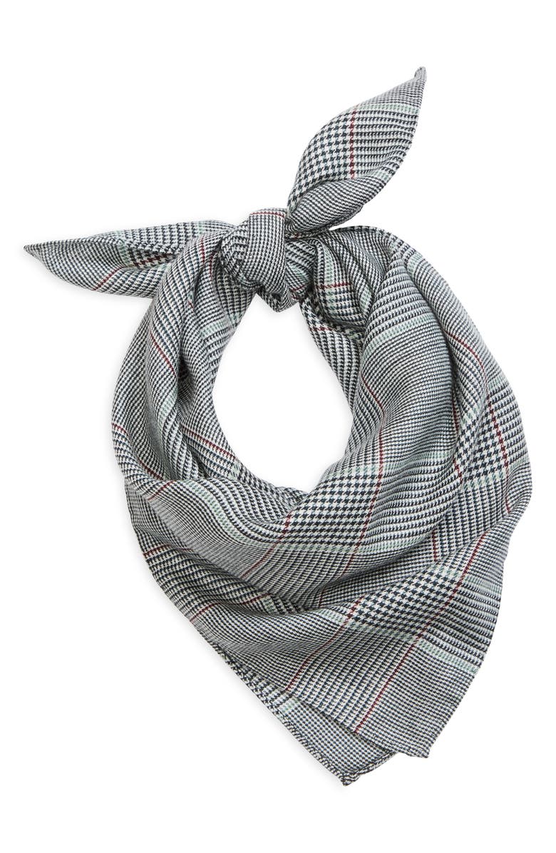 Johnstons of Elgin Cashmere & Silk Square Scarf, Alternate, color, Black White