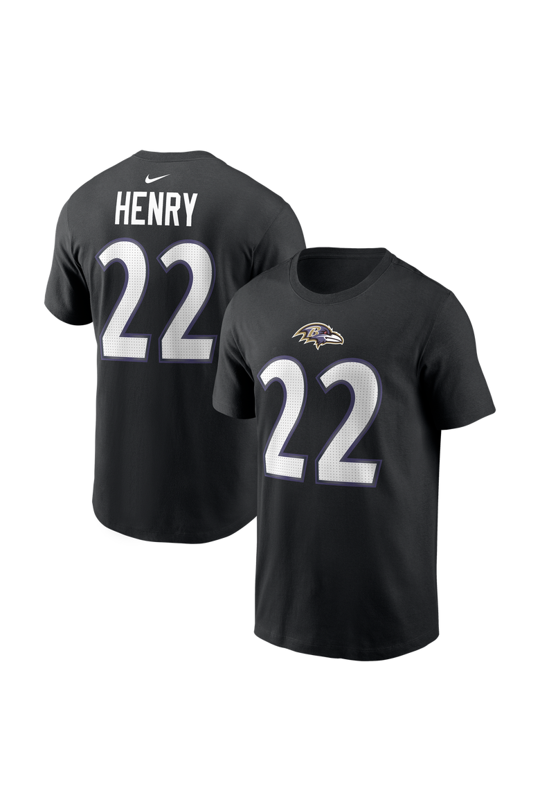Men's Nike Derrick Henry Black Baltimore Ravens Name & Number T-Shirt, Alternate, color, Black