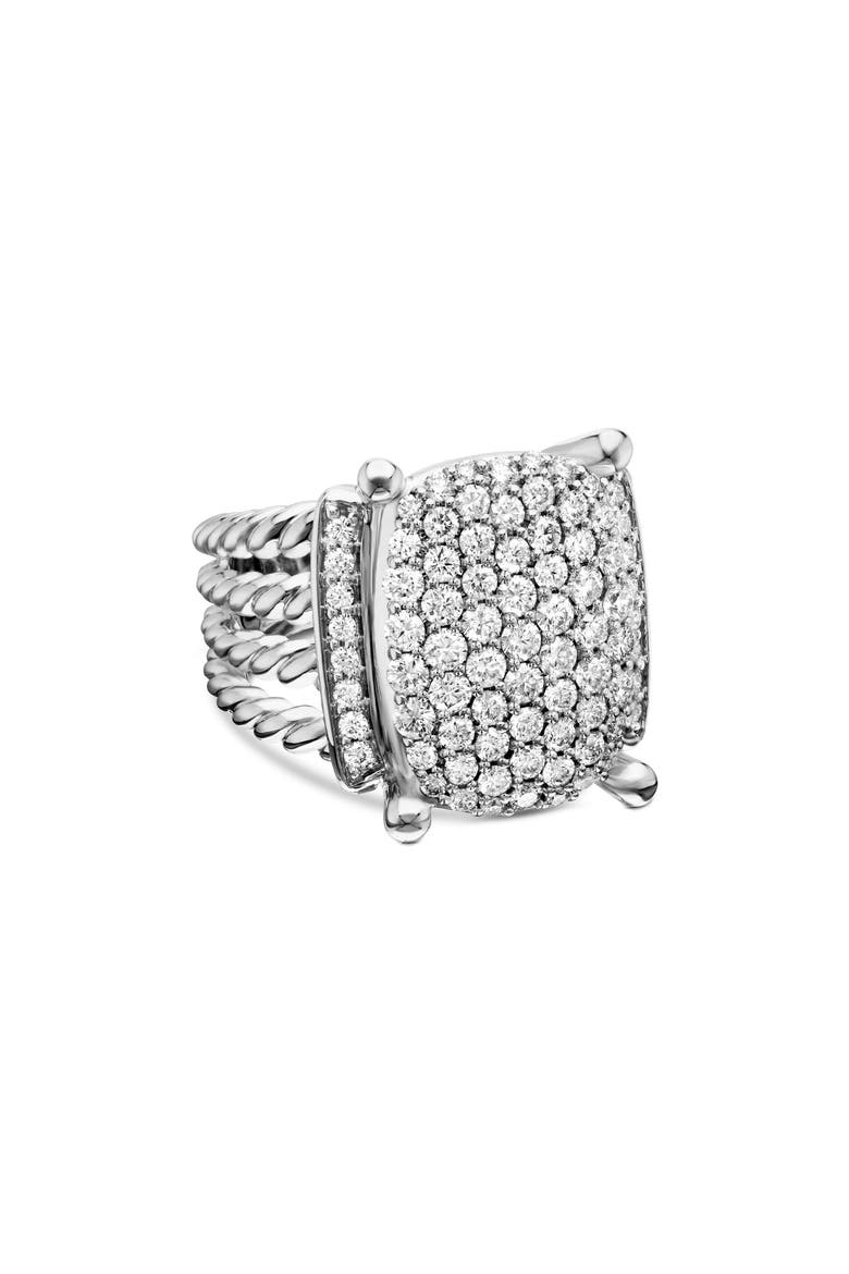 Wheaton® Sterling Silver & Diamond Ring, 16.7mm, Main, color, DIAMOND