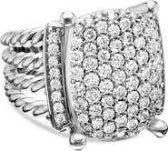 David Yurman Wheaton® Sterling Silver & Diamond Ring, 16.7mm