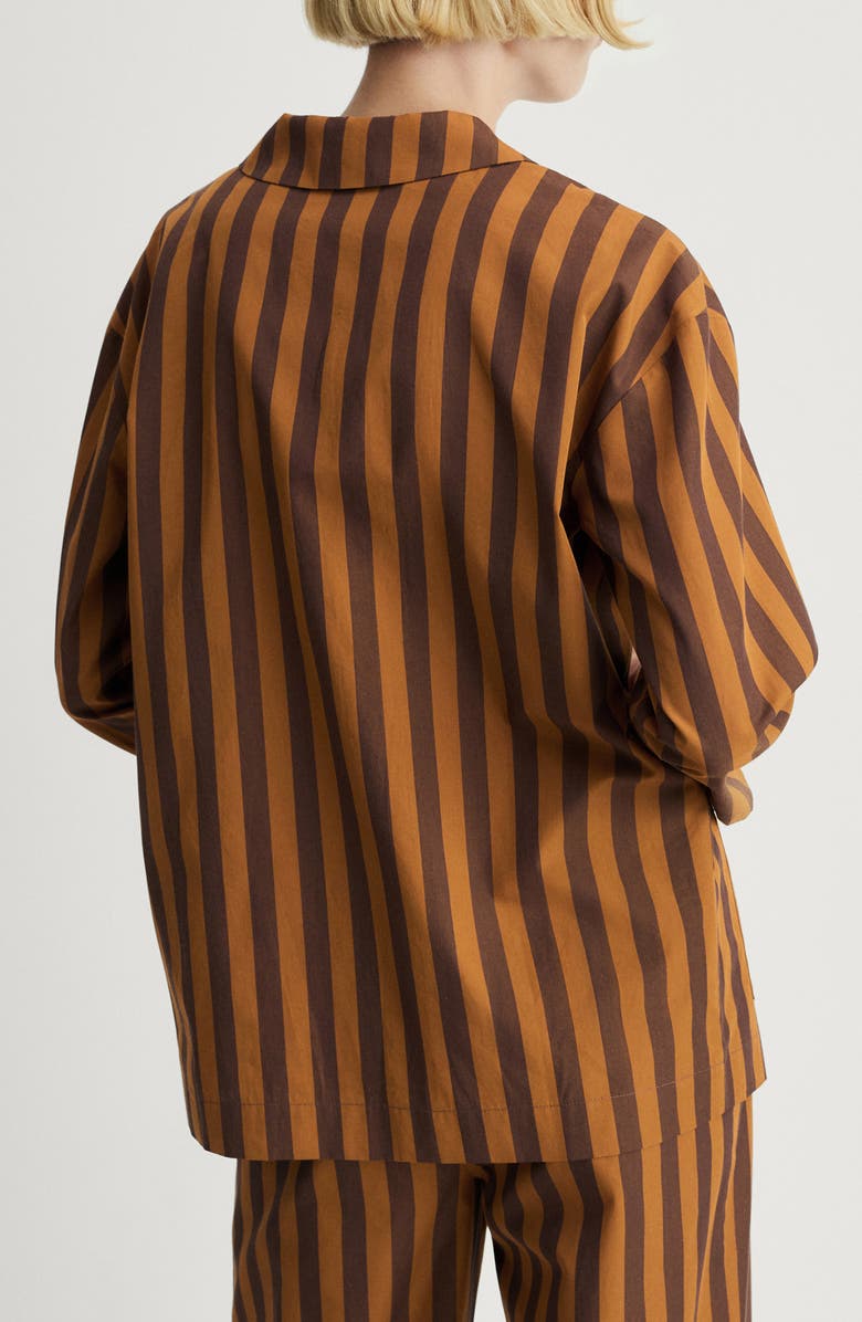 MANGO Cotton Striped Pajama Shirt, Alternate, color, 