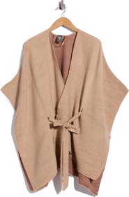 Vince Camuto Reversible Pleated Belted Topper