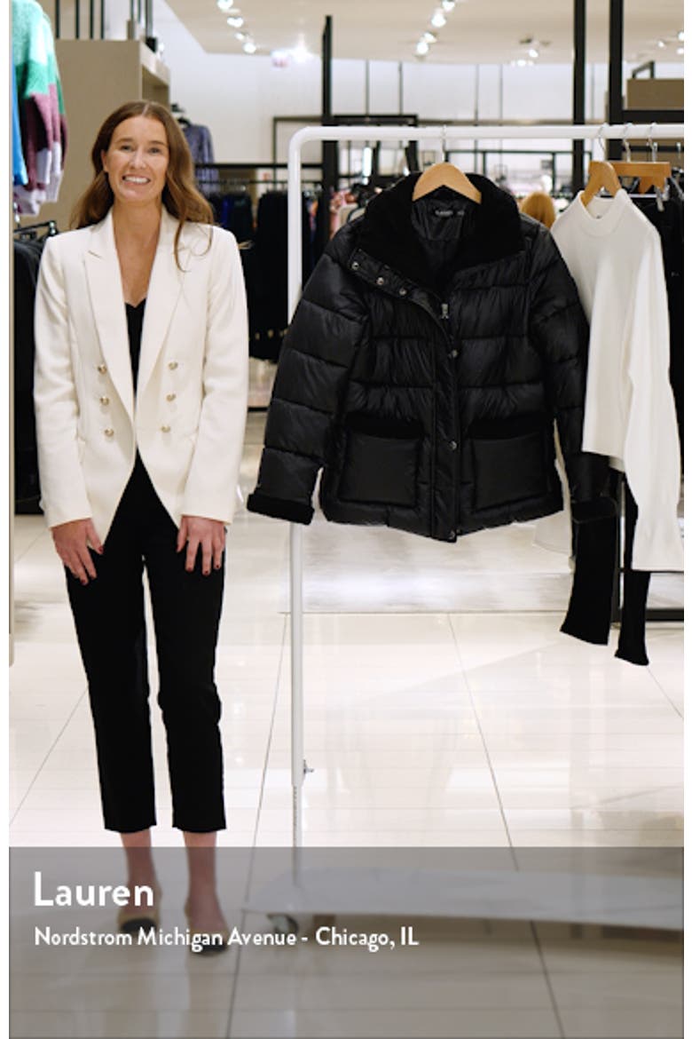 Puffer Coat with Faux Shearling Trim video
