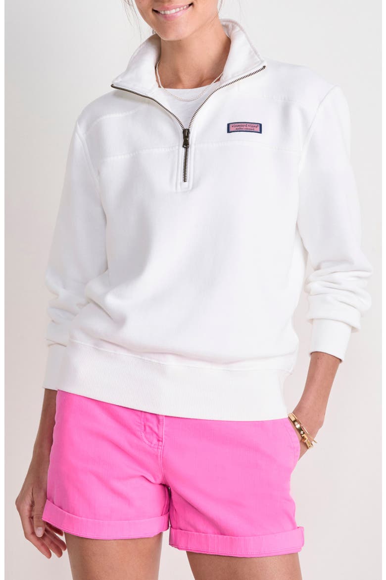 Shep Quarter Zip Pullover, Main, color, WHITE CAP