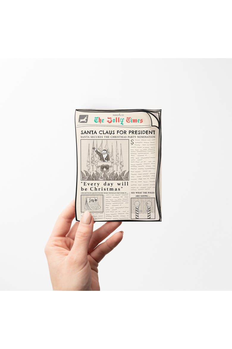 Holiday Winter Card Pack (3ct, Assorted) Breaking News Coal, Breaking News Golf, Santa for Office, Alternate, color, Multi-Pack
