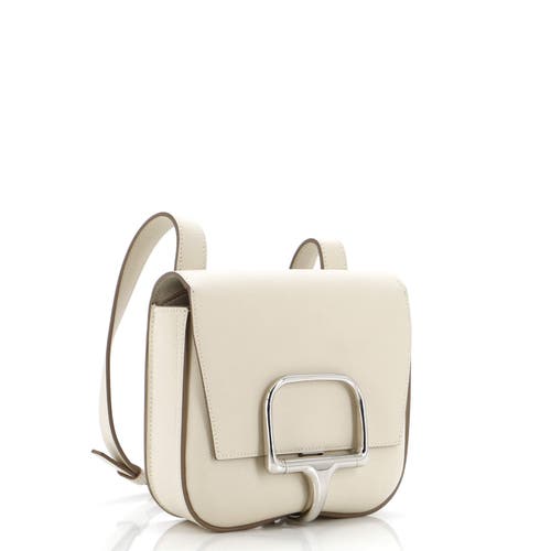 Pre-owned Hermes Hermes Della Cavalleria Shoulder Bag Epsom Mini In White