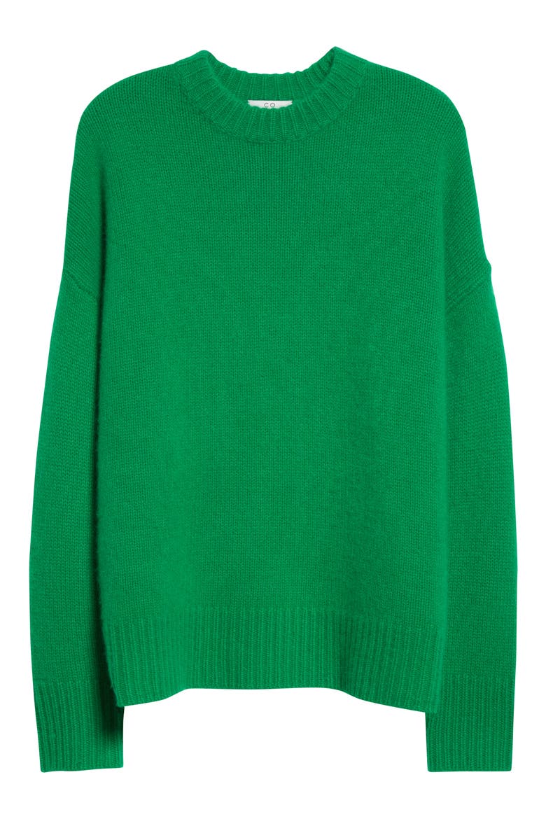 Crewneck Cashmere Sweater, Alternate, color, GREEN