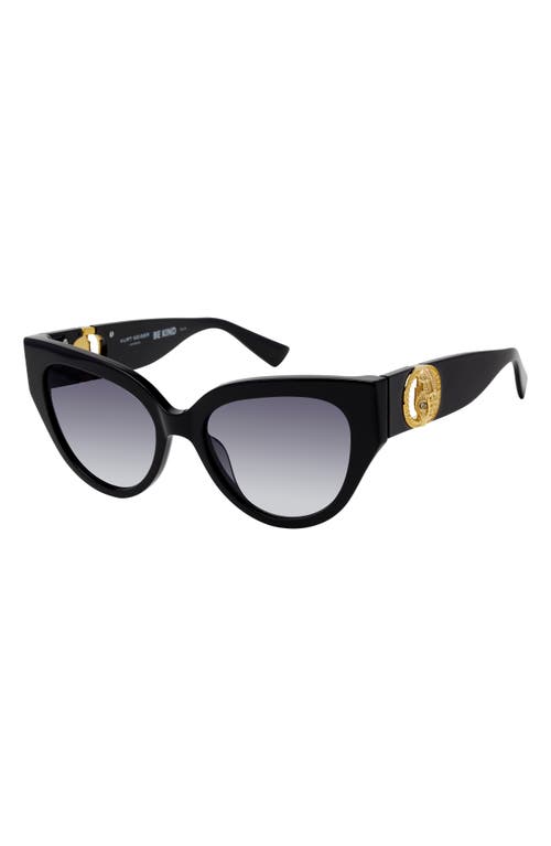 Kurt Geiger Cat Eye Sunglasses, 60mm In Black/smoke Gradient
