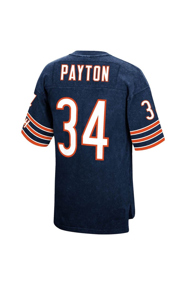 Mitchell & Ness Men's Mitchell & Ness Walter Payton Navy Chicago Bears Retired Player Name & Number Acid Wash Top, Alternate, color,