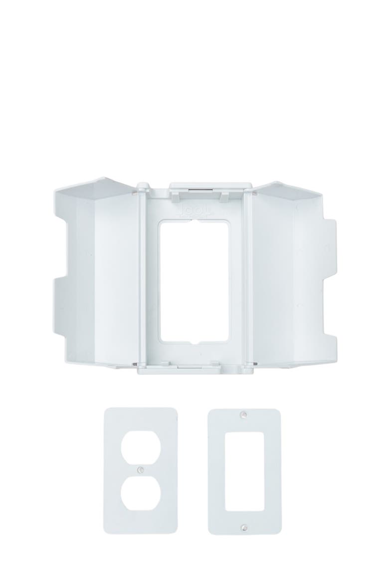 Electrical Outlet Cover Box, Main, color, White