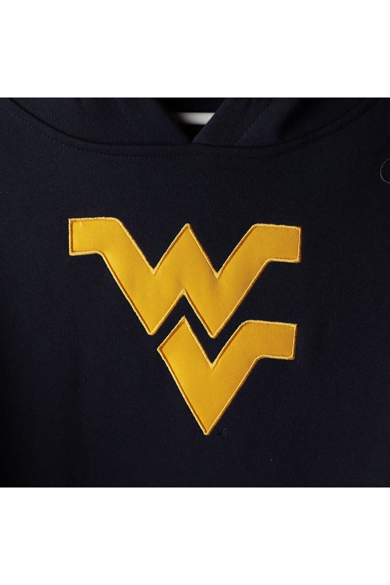 Women's Navy West Virginia Mountaineers Team Big Logo Pullover Hoodie, Alternate, color, Navy
