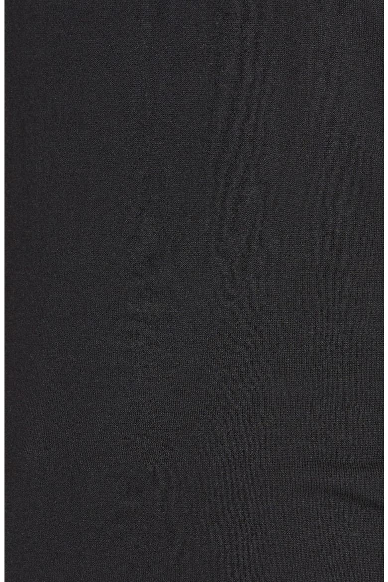 Zip Detail Pullover Sweater, Alternate, color, BLACK