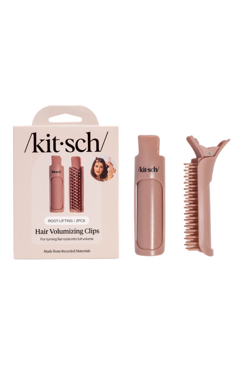 2-Piece Volumizing Hair Clips, Main, color, TERRACOTTA