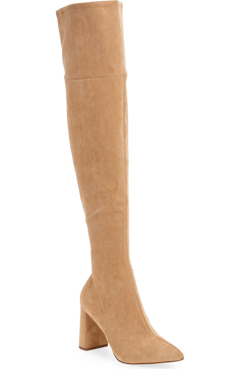 Jeffrey Campbell Parisah Over the Knee Boot, Main, color, Beige Suede