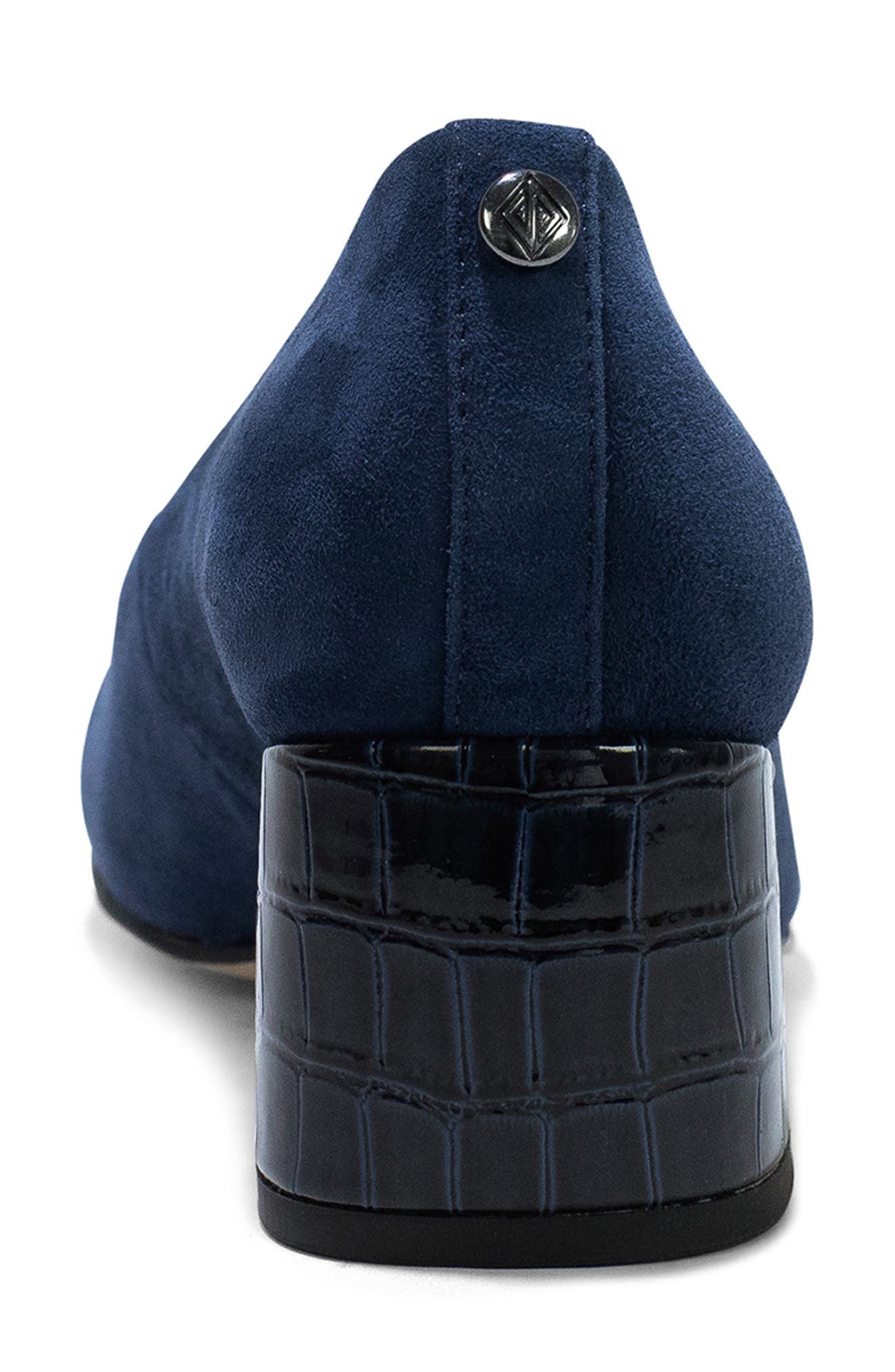 Donald Pliner Square Toe Pump, Alternate, color, Navy