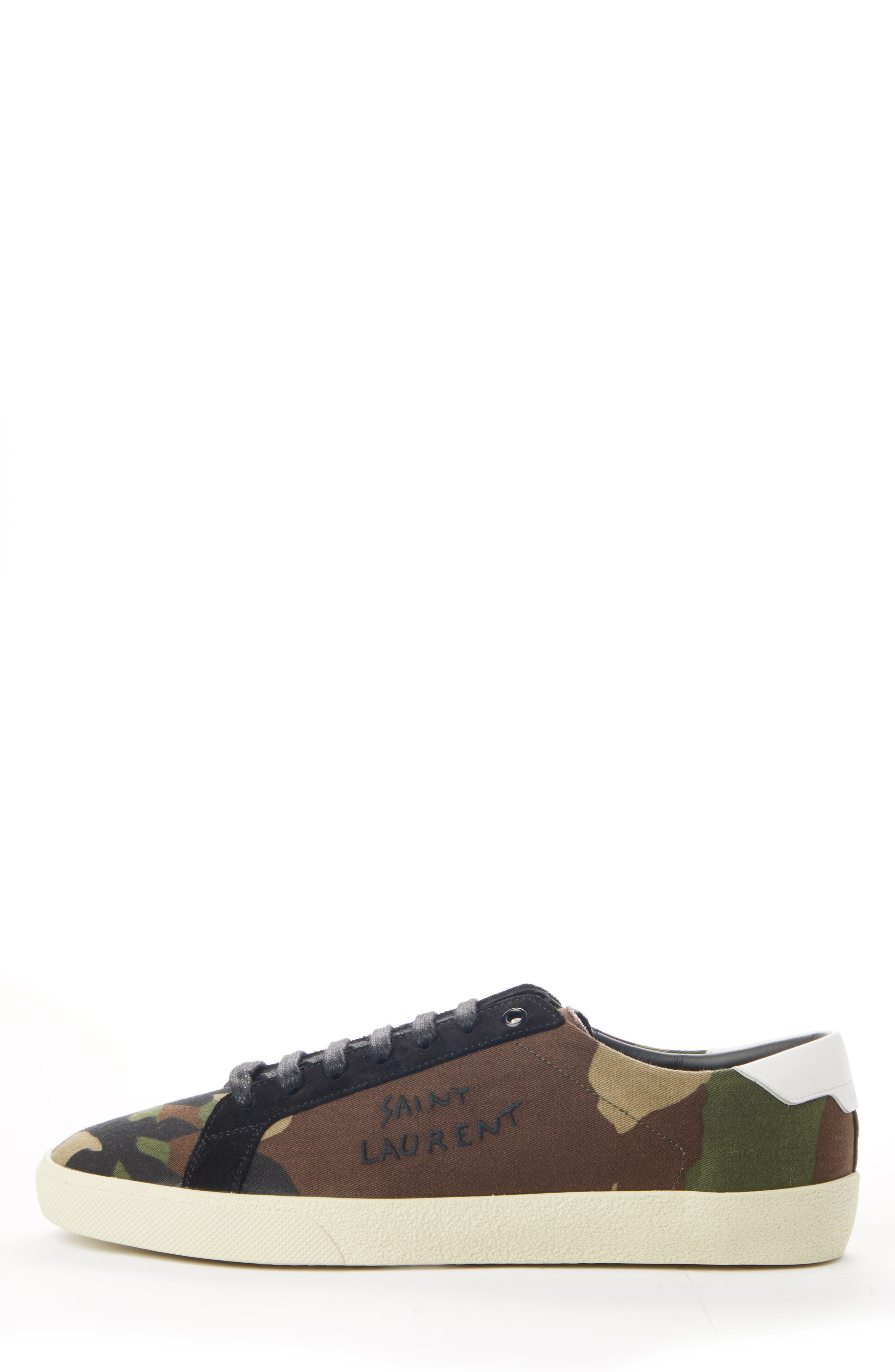 Saint Laurent Logo Embroidered Sneaker, Alternate, color, 