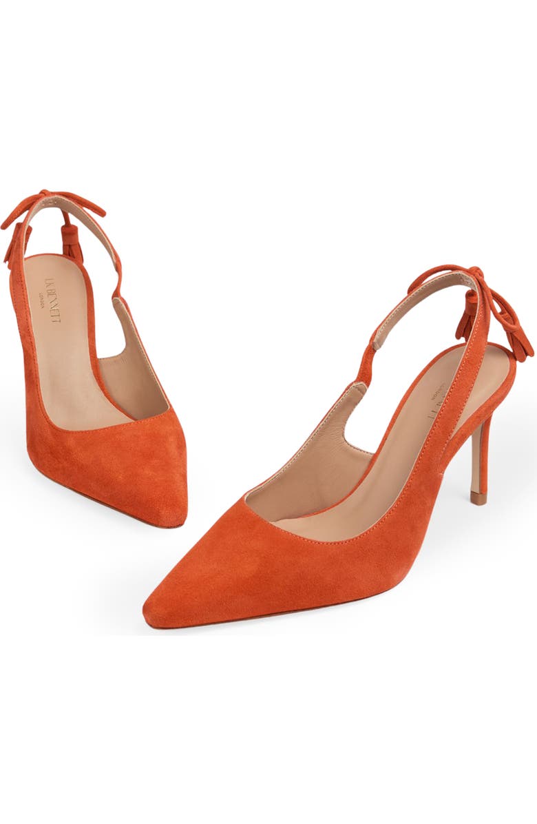 LK Bennett Cary Slingback Pointed Toe Pump, Alternate, color, Orange