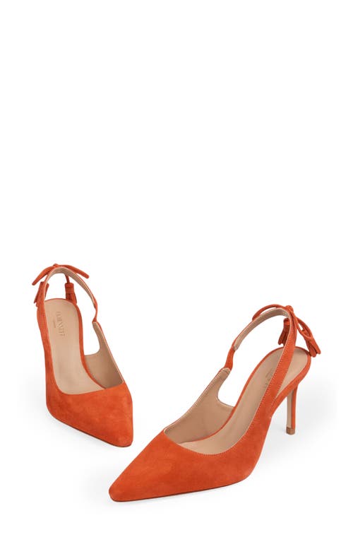Lk Bennett Cary Slingback Pointed Toe Pump In Orange