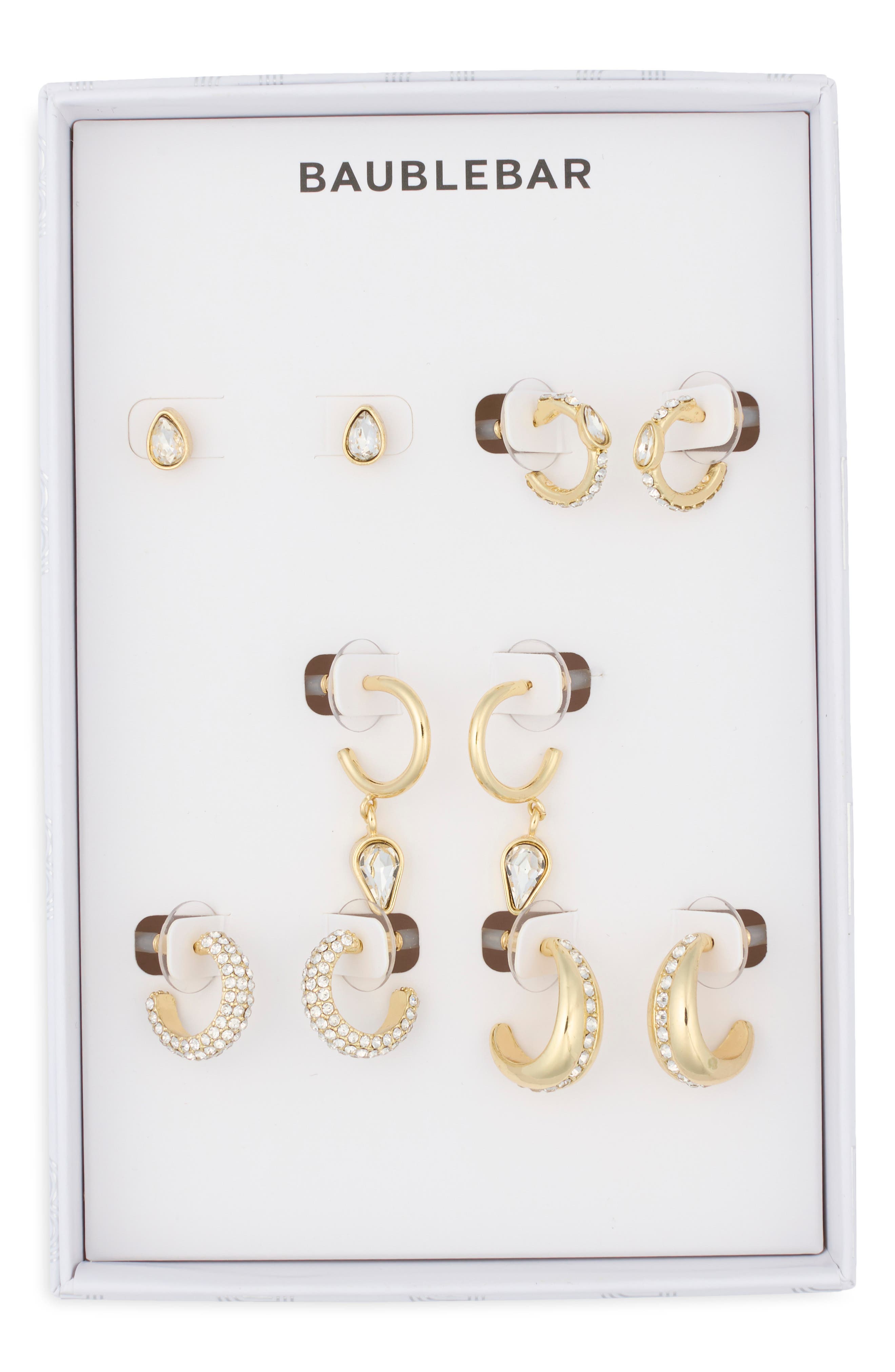 Pavé Crystal Set of 5 Earrings