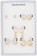 BaubleBar Pavé Crystal Set of 5 Earrings