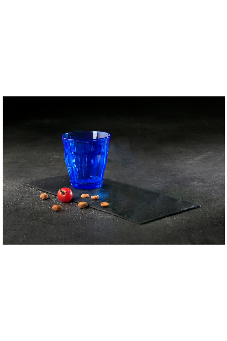 Picardie Set of 6 8.75-Ounce Tempered Glass French Tumblers, Alternate, color, BLUE