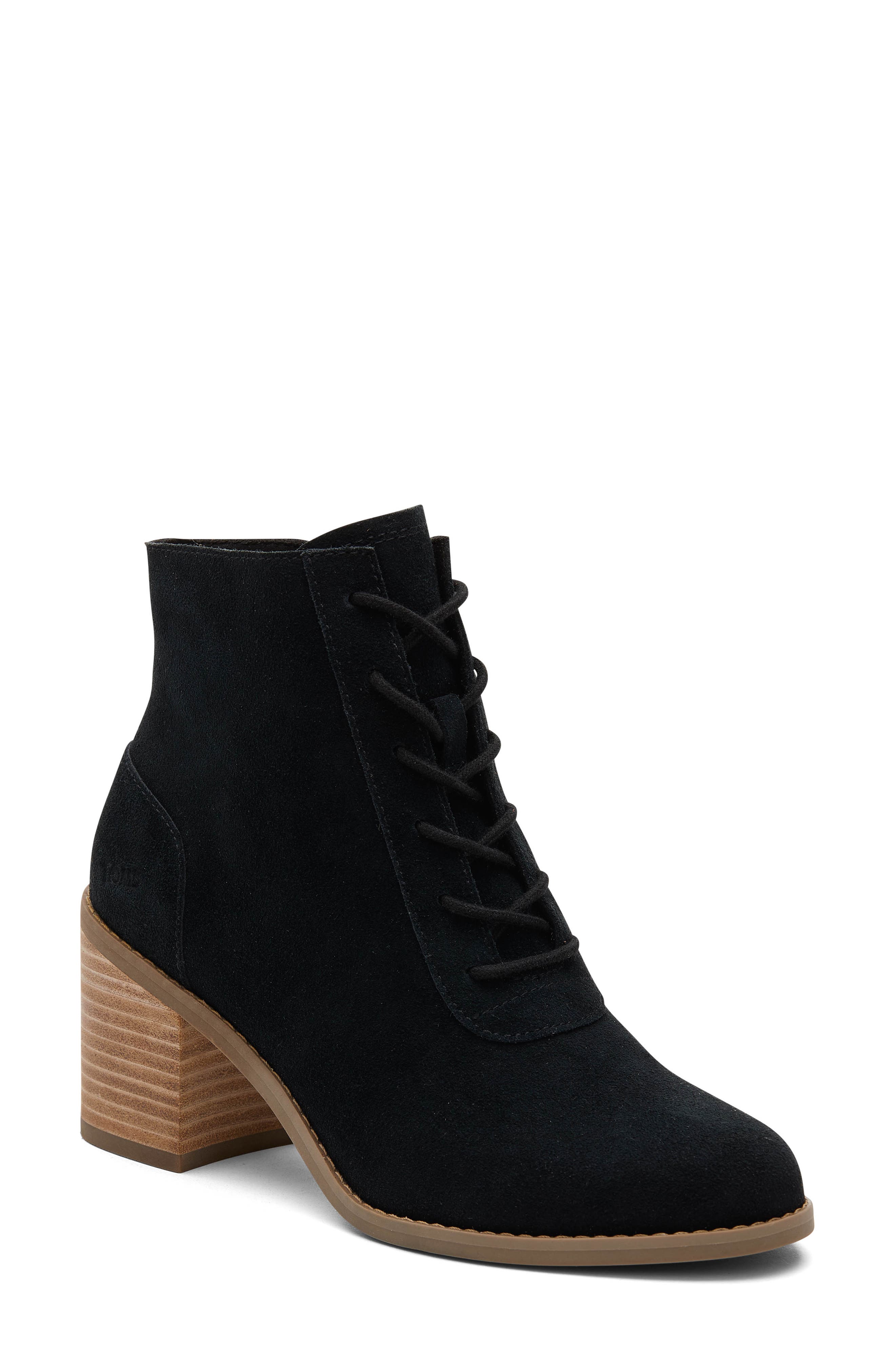 TOMS Evelyn Lace-Up Bootie, Main, color, 