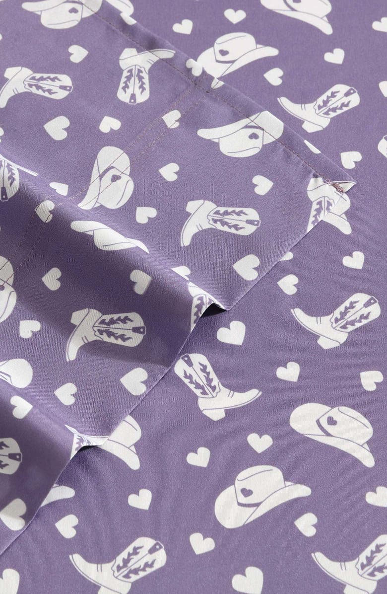 Betsey Johnson Cowgirl Disco Sheet Set, Alternate, color, Purple