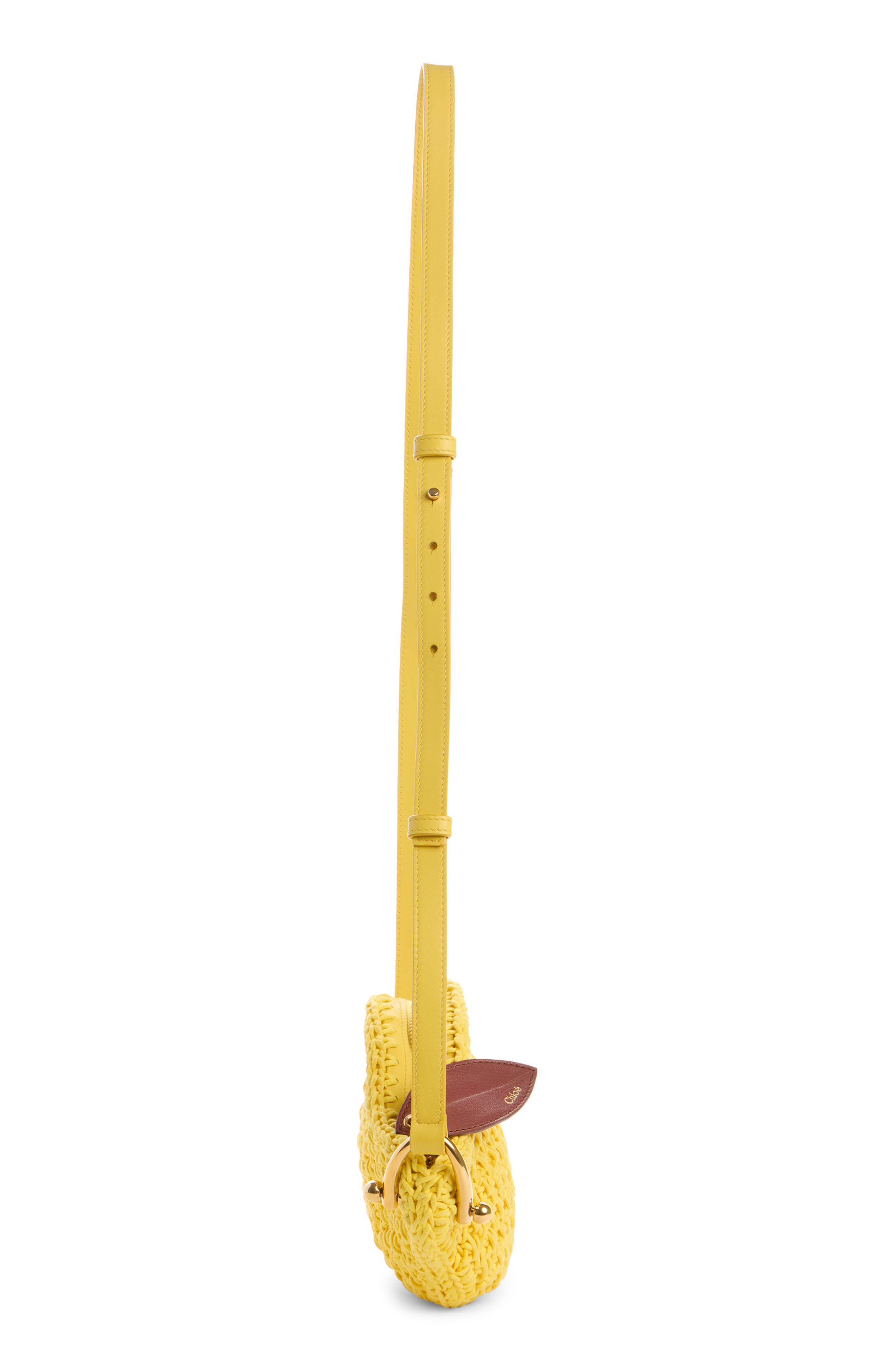 Chloé Tropicus Knit Shoulder Bag, Alternate, color, Radiant Yellow