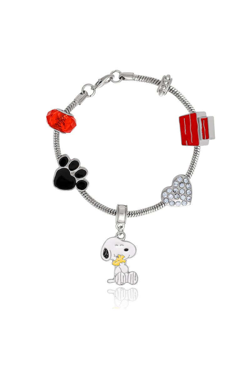 Snoopy Charm Bracelet - 6 Unique Charms, Main, color, Multi
