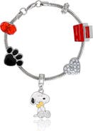 Snoopy Charm Bracelet - 6 Unique Charms