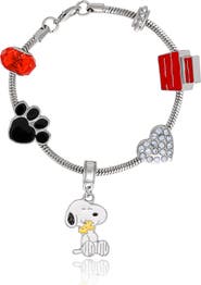 Snoopy Charm Bracelet - 6 Unique Charms