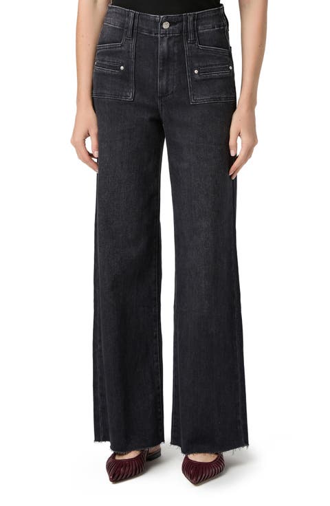 Anessa Welt Pocket High Waist Wide Leg Jeans (Space Black)