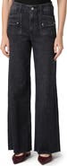 PAIGE Anessa Welt Pocket High Waist Wide Leg Jeans