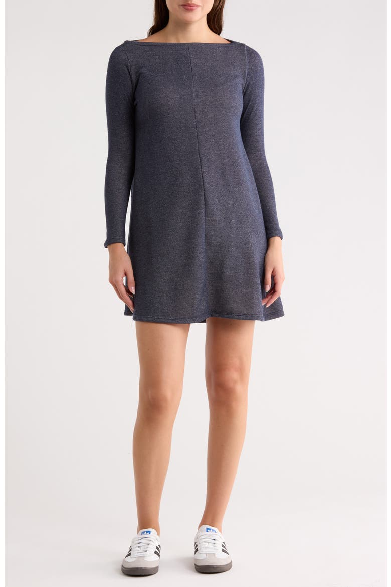Long Sleeve Sweater Dress, Main, color, NAVY
