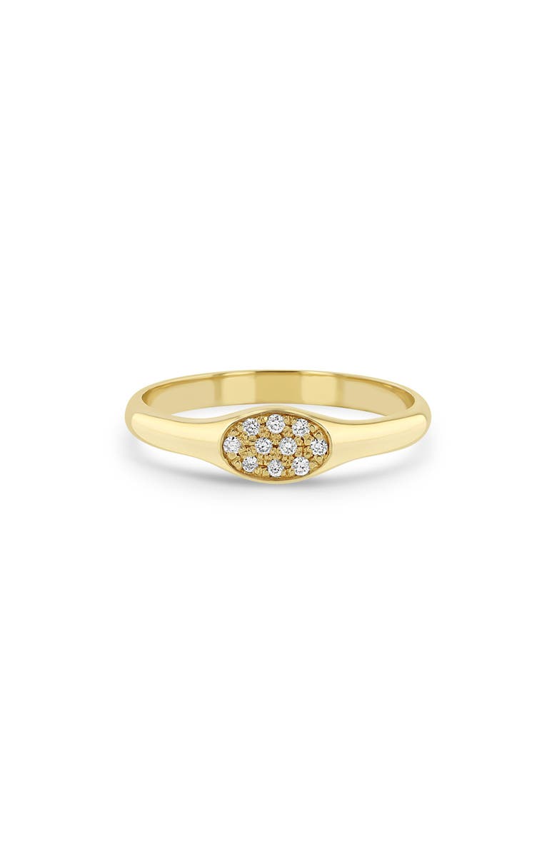 Zoë Chicco Pavé Diamond Signet Ring, Main, color,