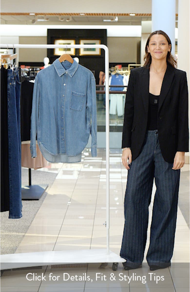 Connie Featherweight Denim Button-Up Shirt, sales video thumbnail