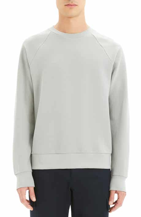 Theory Otto Regular Fit Crewneck Pinstripe Sweatshirt