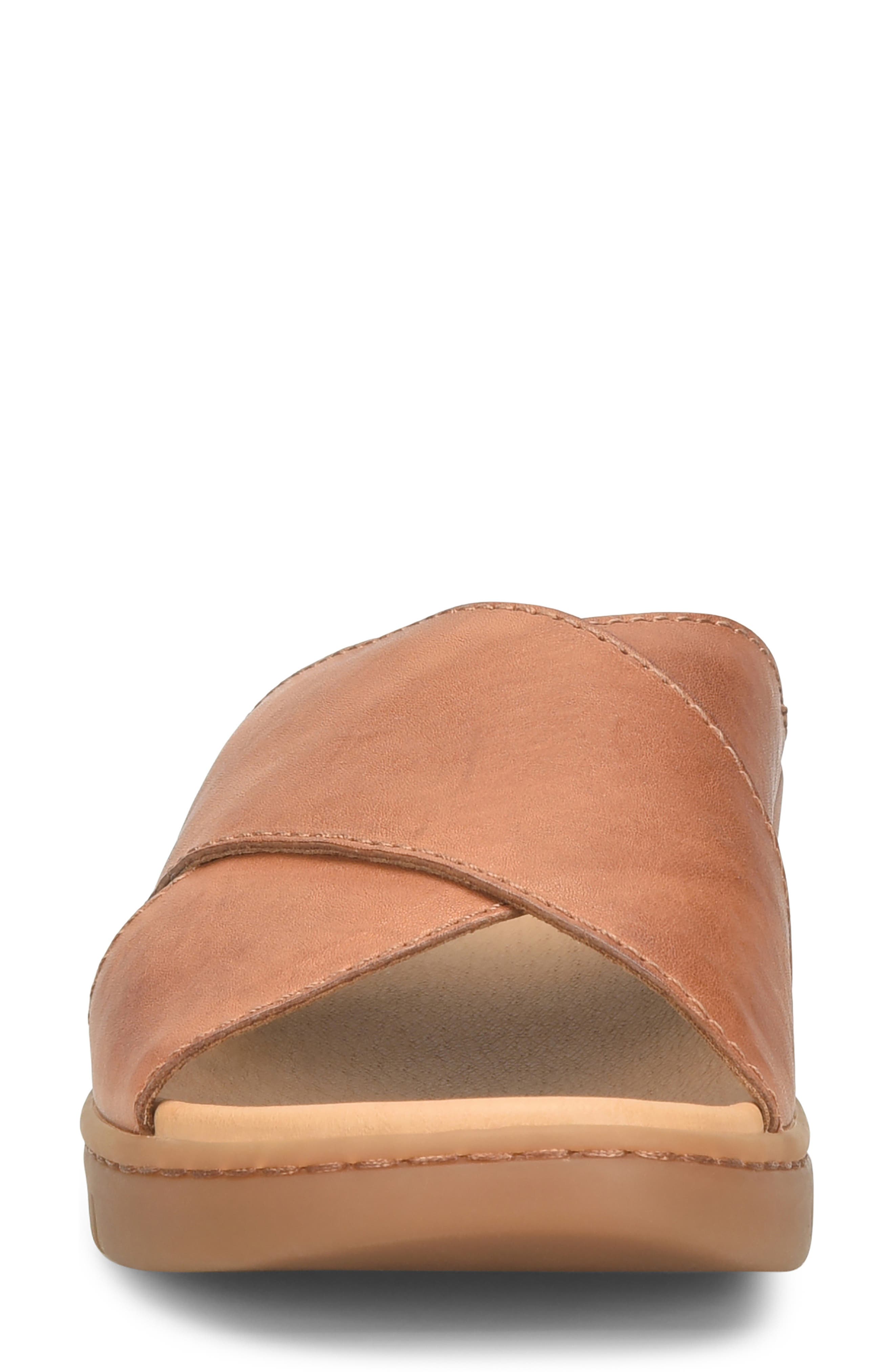 Børn Adia Slide Sandal, Alternate, color, Brown Leather