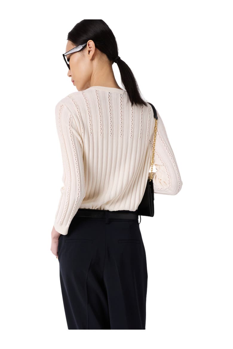 Lhena Openwork Detail Sweater, Alternate, color, Ecru