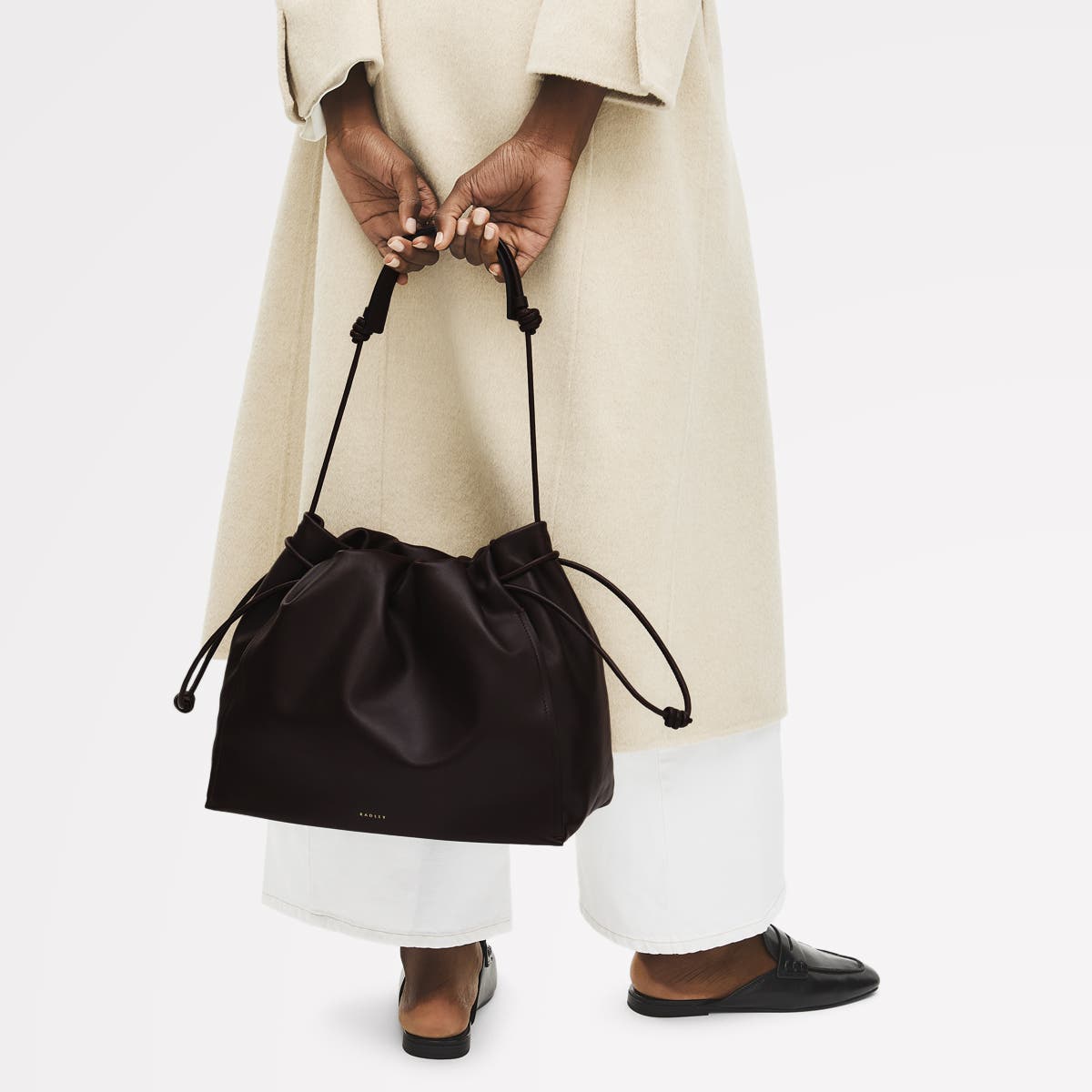 Radley The Roxburgh Large Drawstring Shoulder Bag, Alternate, color, Dark Oak