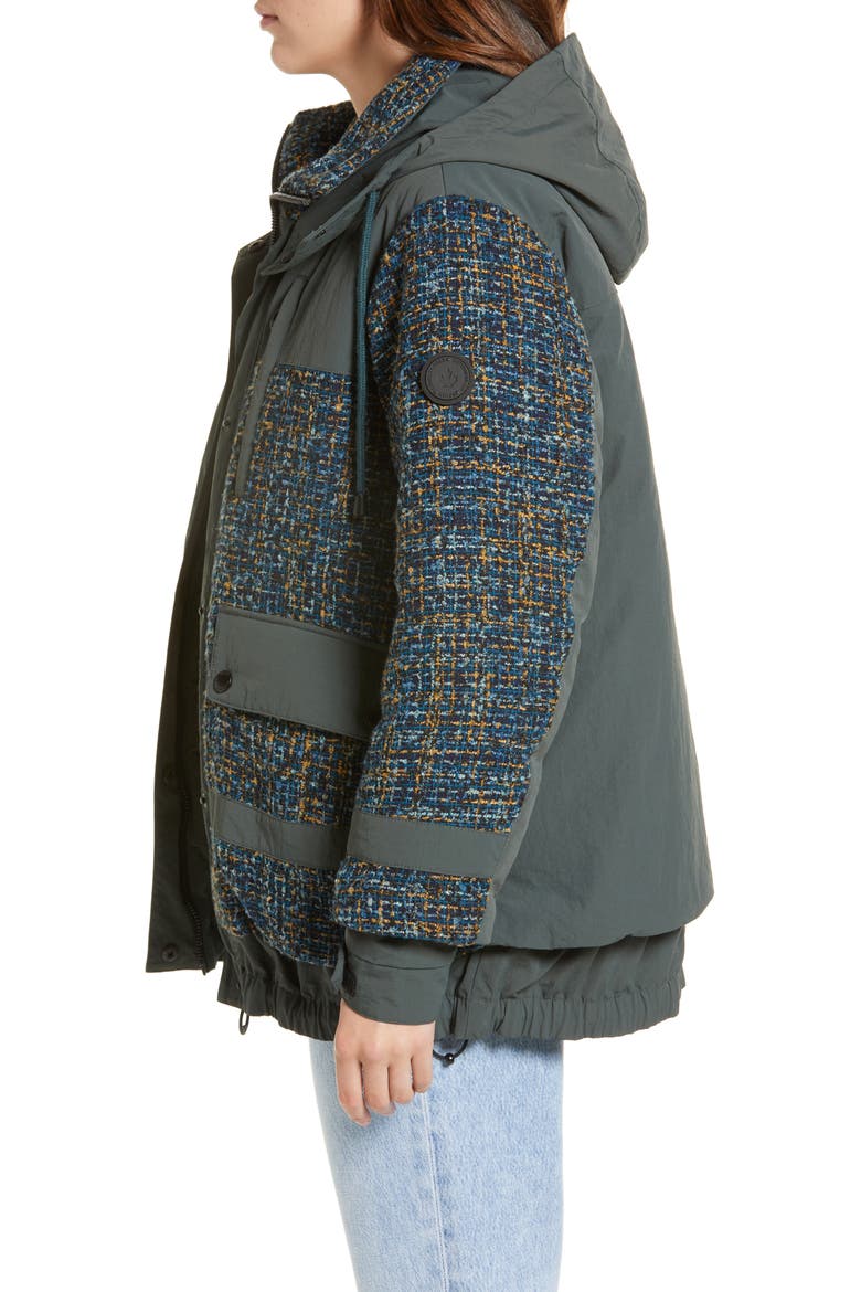 Safara Mixed Media Jacket, Alternate, color, WAVELITE