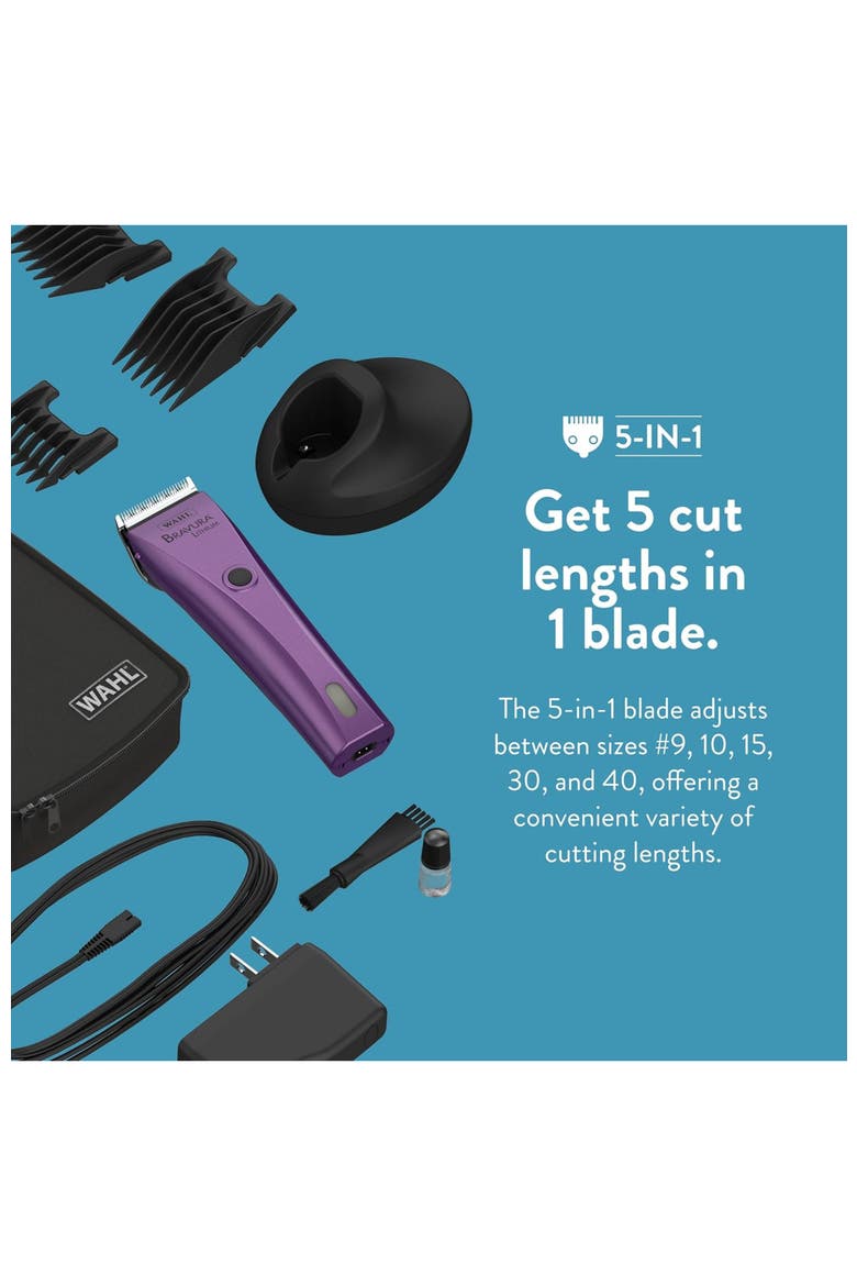 Lithium-Ion Corded and Cordless Clipper for Dog, Cat and Pet Grooming, Alternate, color, Purple