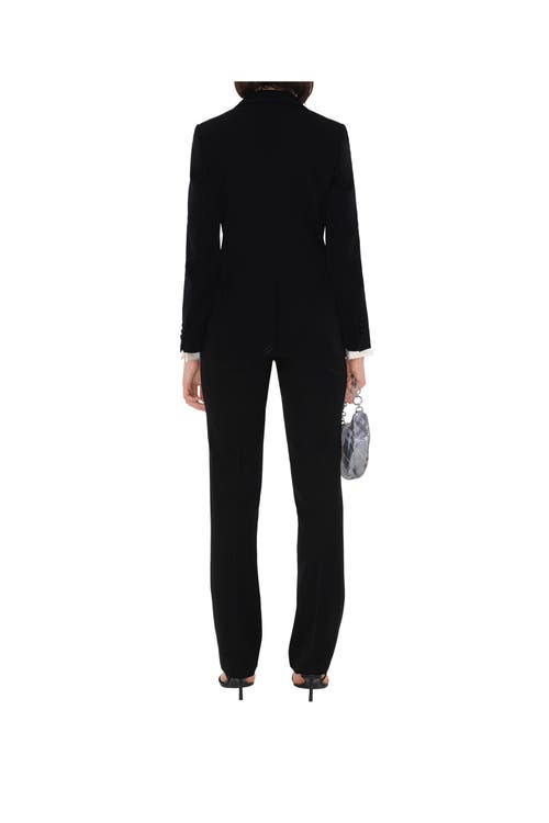 Burberry Wool Tuxedo Jacket In Black