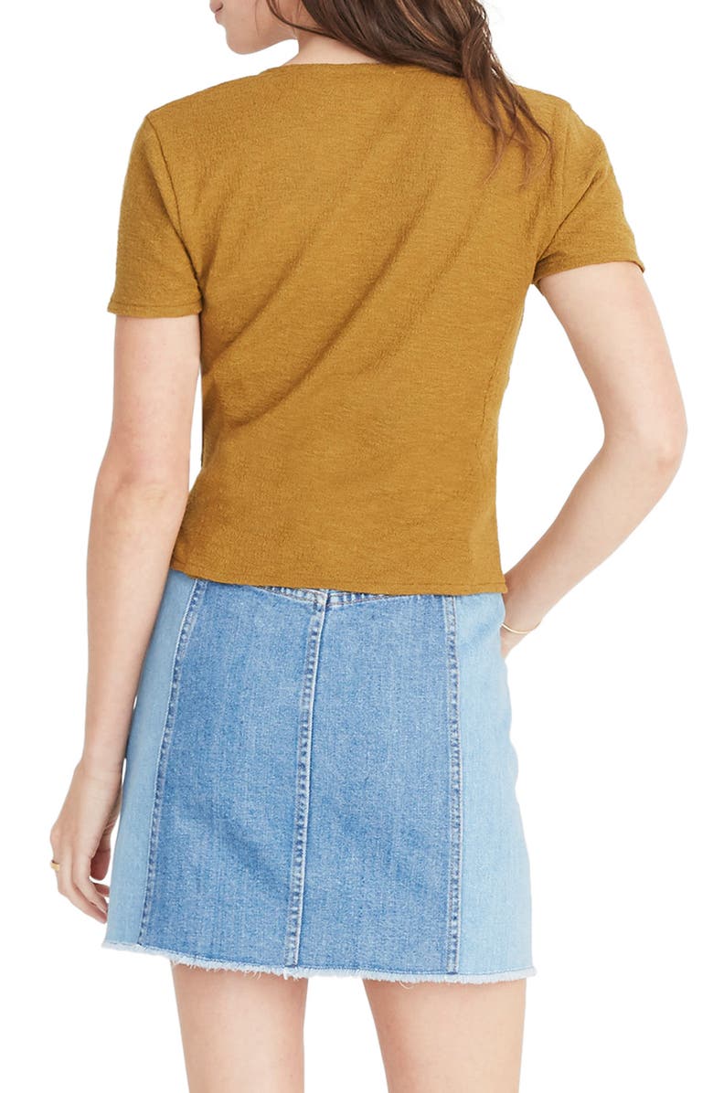 Madewell Texture & Thread Wrap Top, Alternate, color, 