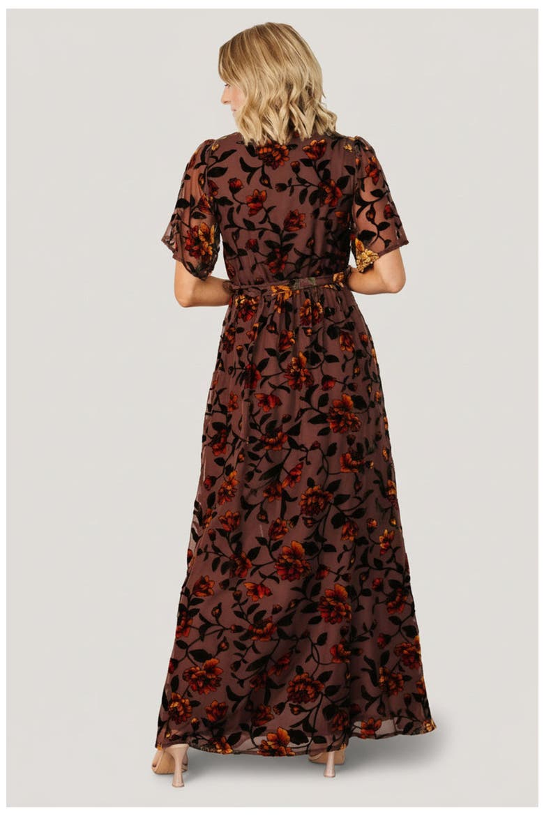 Uma Velvet Maxi Dress, Alternate, color, Clove + Amber Floral