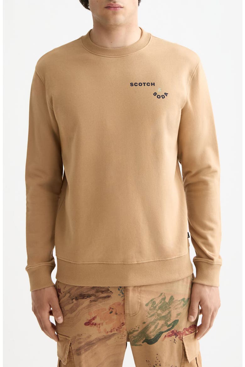 Artwork Logo Sweatshirt, Main, color, TANNIN