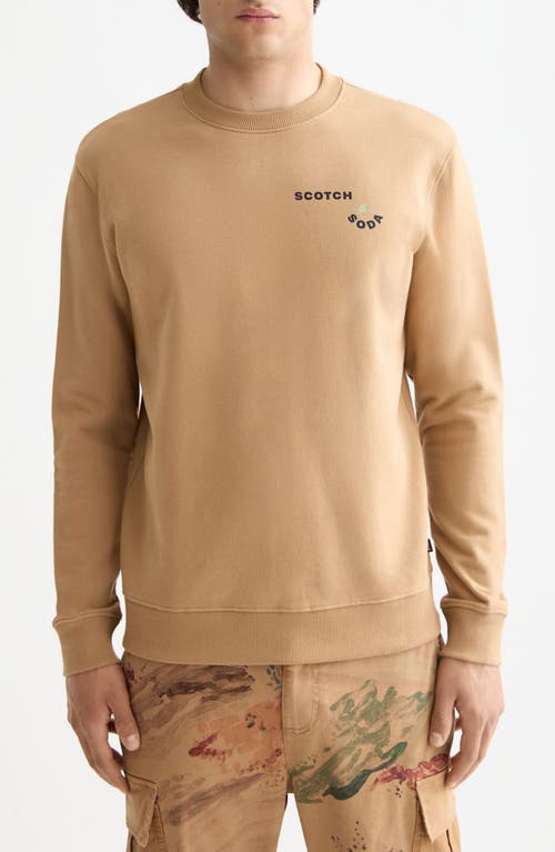 Scotch & Soda Artwork Logo Sweatshirt In Brown
