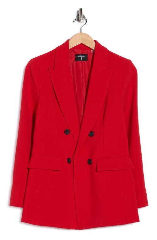T Tahari Double Breasted Blazer In Red